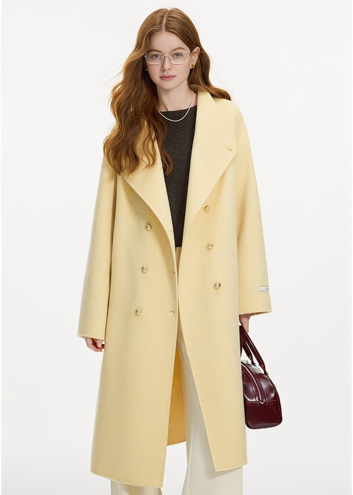 DOUBLE - BREASTED STAND COLLAR COAT - ANLEM