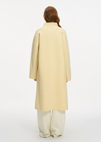 DOUBLE - BREASTED STAND COLLAR COAT - ANLEM