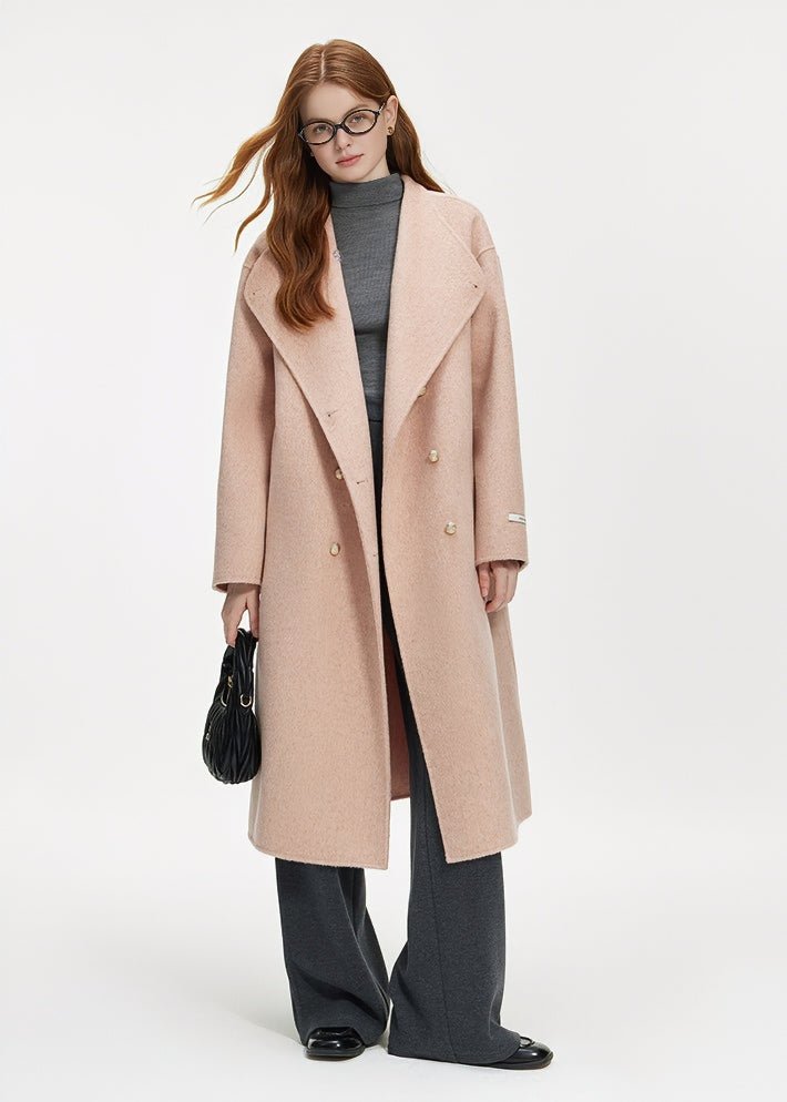 DOUBLE - BREASTED STAND COLLAR COAT - ANLEM