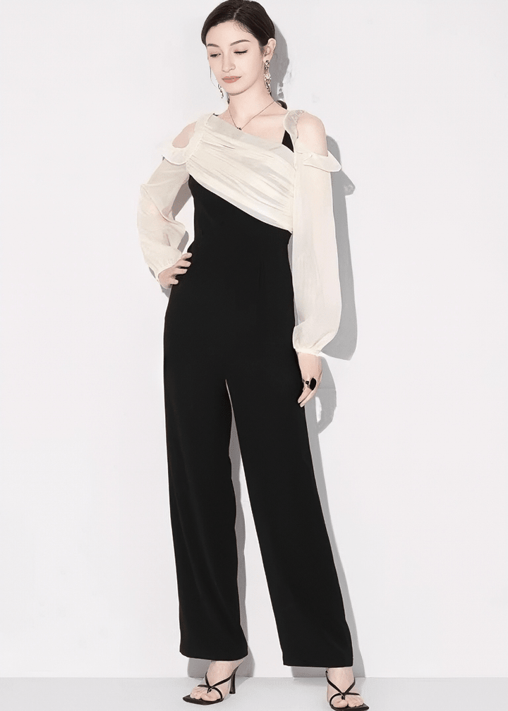 DRAPED OFF - SHOULDER JUMPSUIT - ANLEM