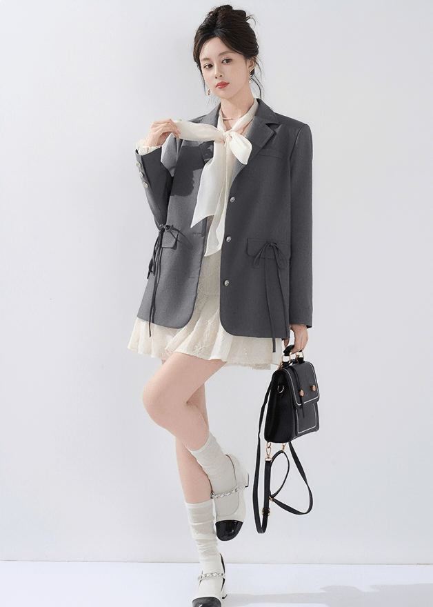 DRAWSTRING FLAP BLAZER - ANLEM