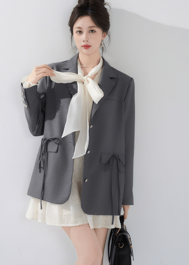 DRAWSTRING FLAP BLAZER - ANLEM