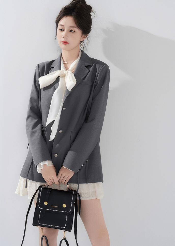 DRAWSTRING FLAP BLAZER - ANLEM