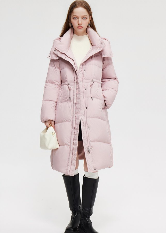 DRAWSTRING LONG DOWN JACKET - ANLEM