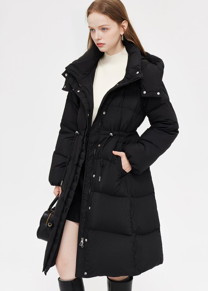 DRAWSTRING LONG DOWN JACKET - ANLEM