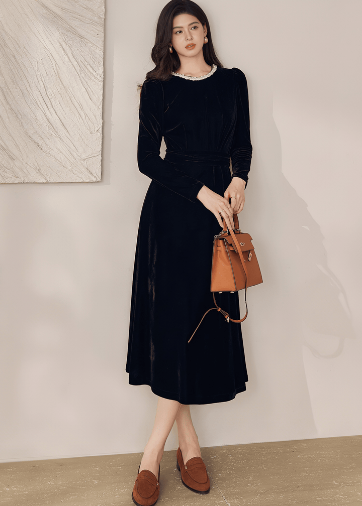 ELEGANCE VELVET DRESS - ANLEM