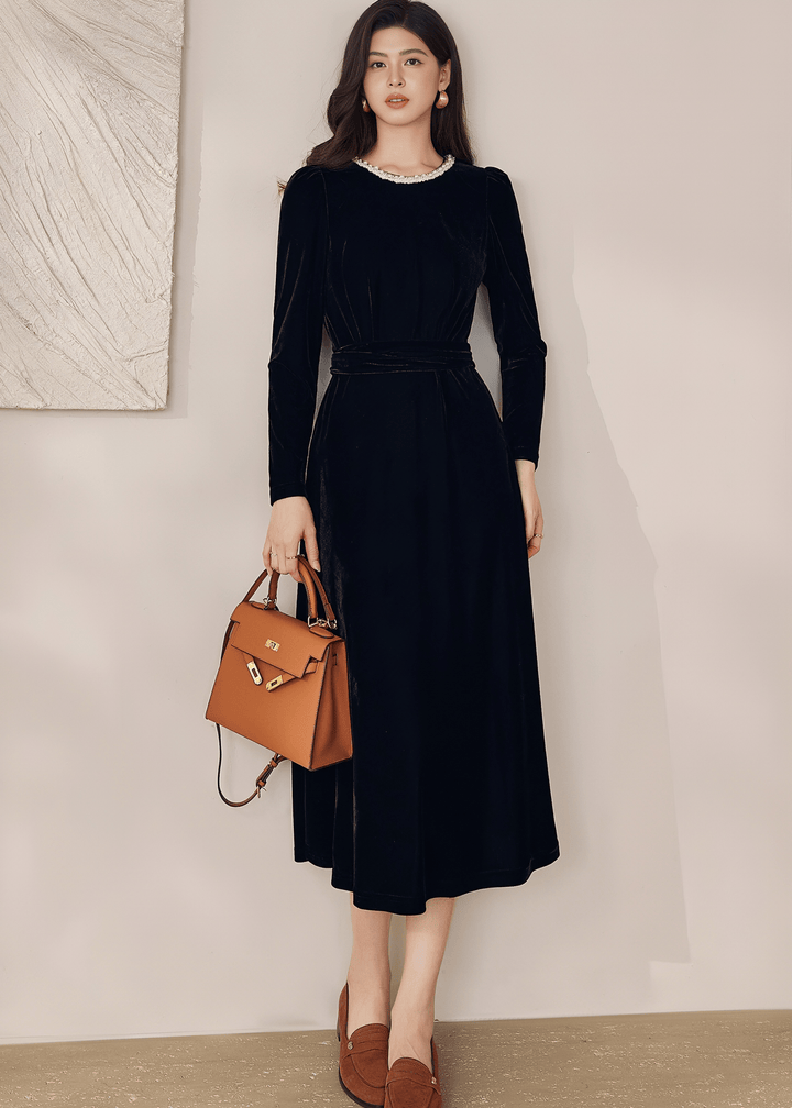 ELEGANCE VELVET DRESS - ANLEM
