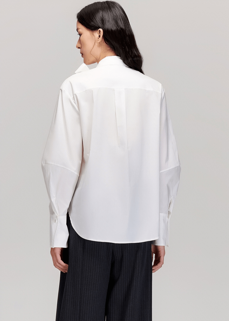 ELEGANT BOW - NECK OVERSIZED SHIRT - ANLEM