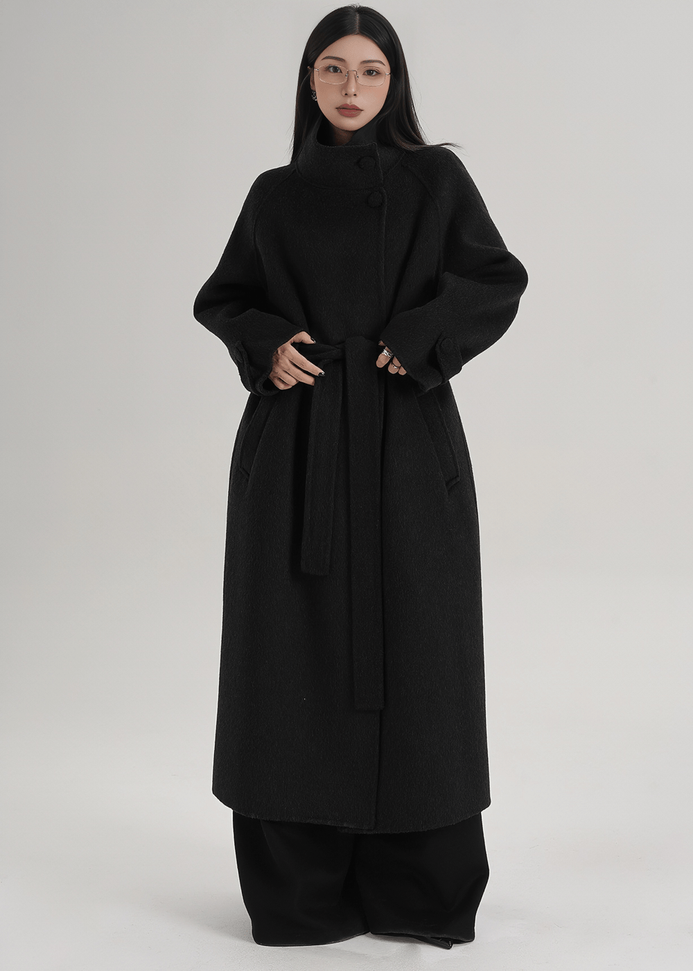 ELEGANT RAGLAN FUNNEL COAT - ANLEM