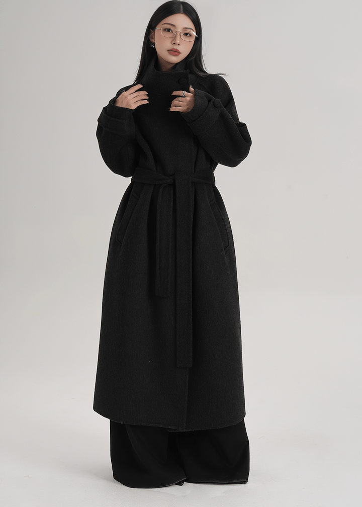 ELEGANT RAGLAN FUNNEL COAT - ANLEM