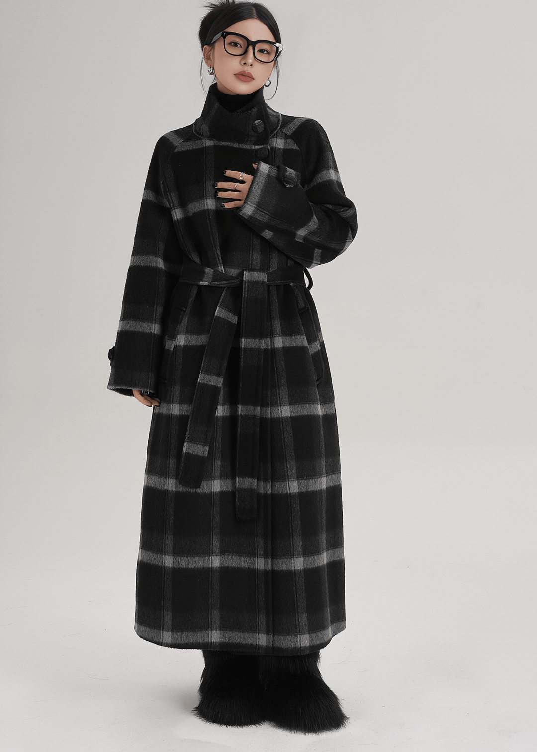 ELEGANT RAGLAN FUNNEL COAT - ANLEM
