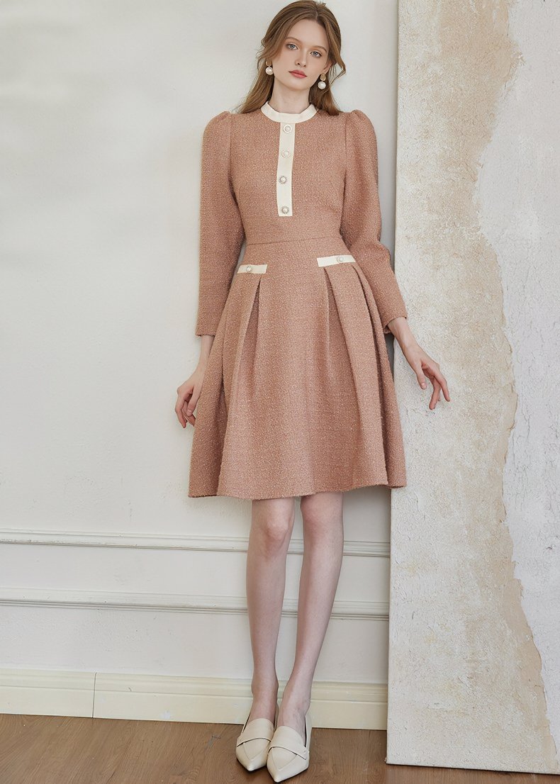 ELEGANT TWEED DRESS - ANLEM