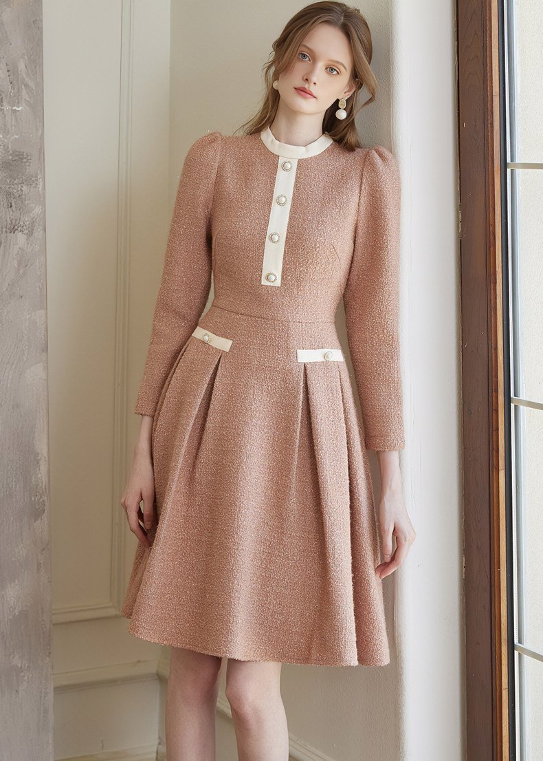 ELEGANT TWEED DRESS - ANLEM