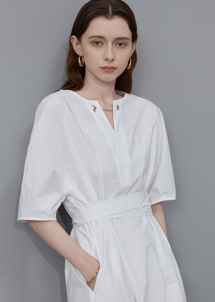 ESSENTIAL POPLIN TUNIC DRESS - ANLEM