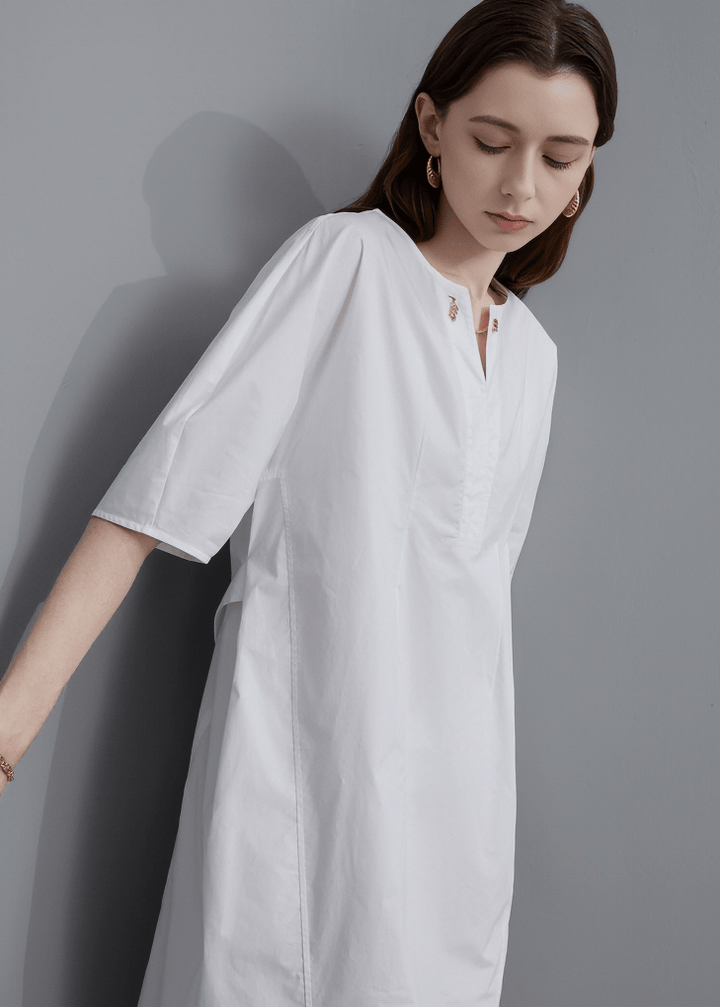 ESSENTIAL POPLIN TUNIC DRESS - ANLEM