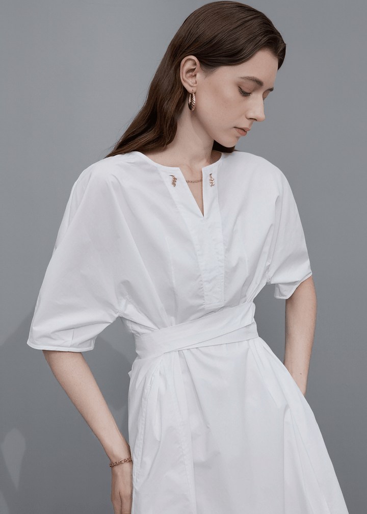 ESSENTIAL POPLIN TUNIC DRESS - ANLEM