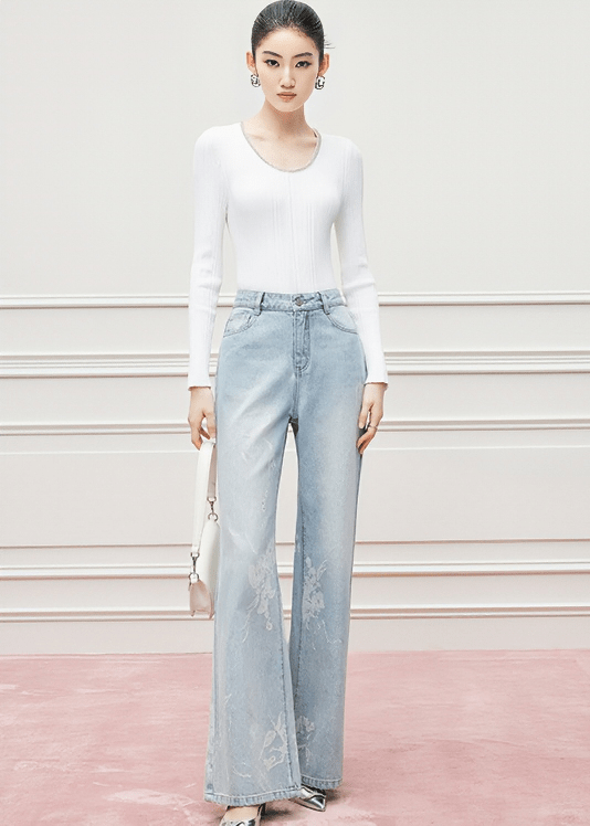 ETHEREAL BLOOM WIDE - LEG DENIM - ANLEM