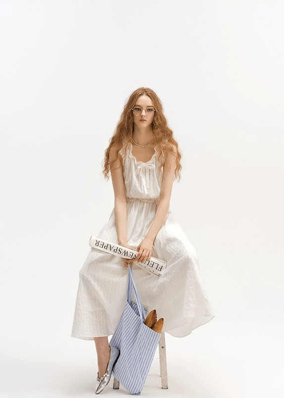 EYELET SMOCK BLOUSE & SKIRT - ANLEM