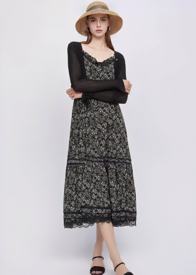 FLORAL MESH KNITS & DRESS - ANLEM