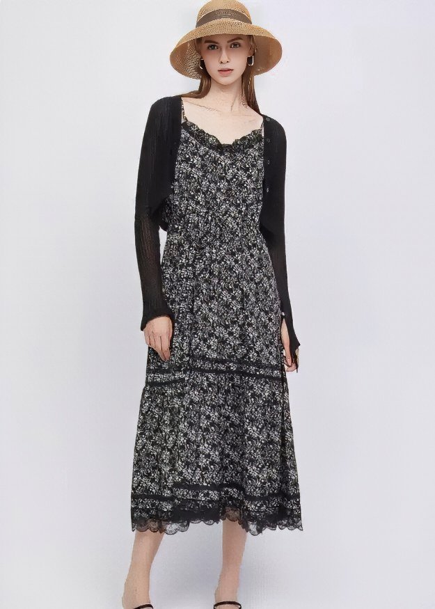 FLORAL MESH KNITS & DRESS - ANLEM