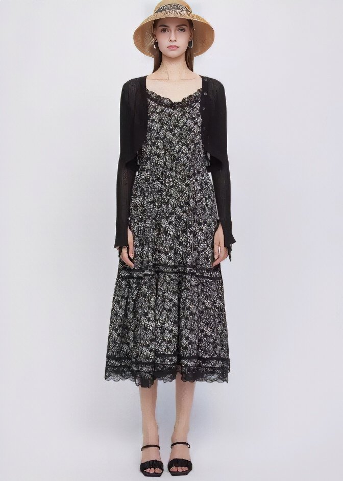 FLORAL MESH KNITS & DRESS - ANLEM