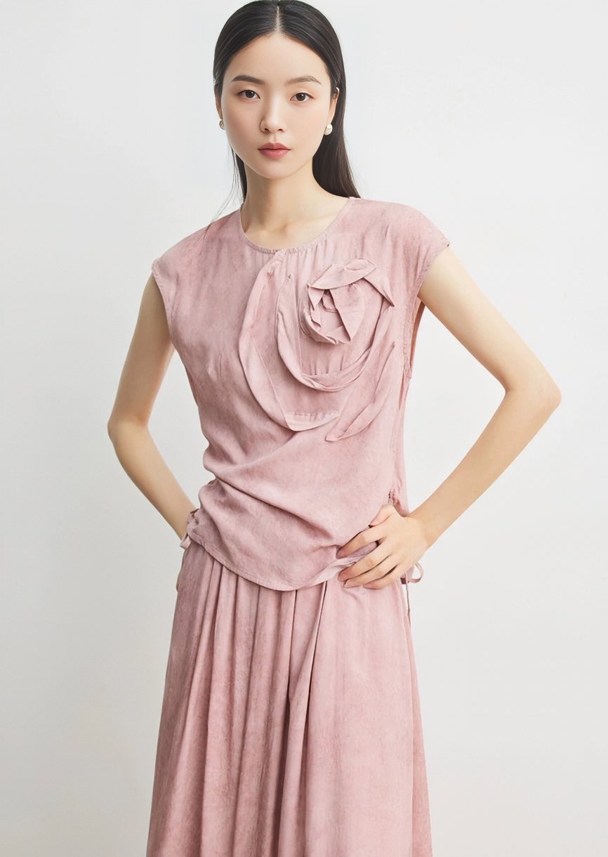 FLOWER APPLIQUE TOPS - ANLEM