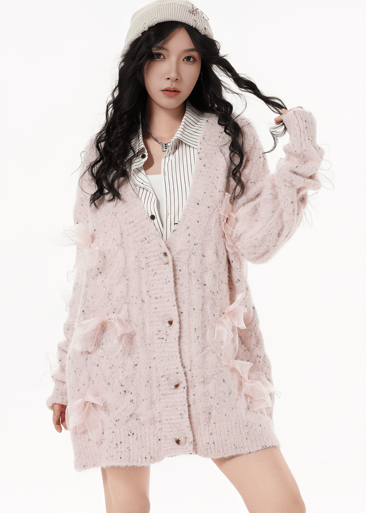 FLUFFY KNIT CARDIGAN - ANLEM