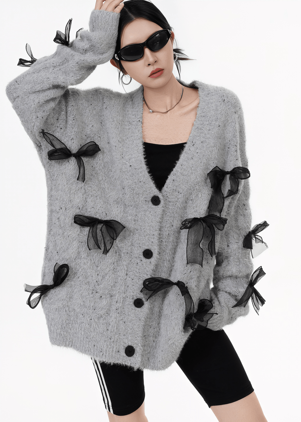 FLUFFY KNIT CARDIGAN - ANLEM
