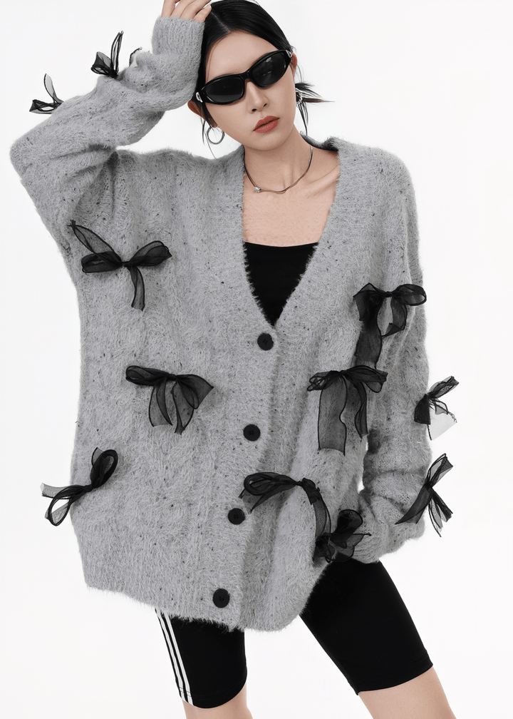 FLUFFY KNIT CARDIGAN - ANLEM
