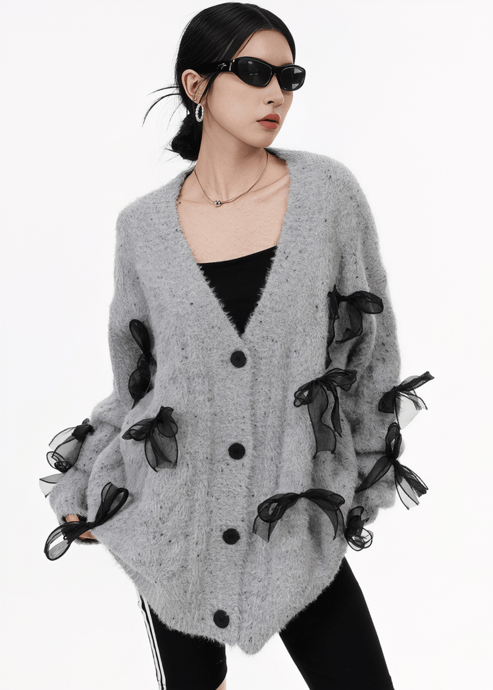 FLUFFY KNIT CARDIGAN - ANLEM
