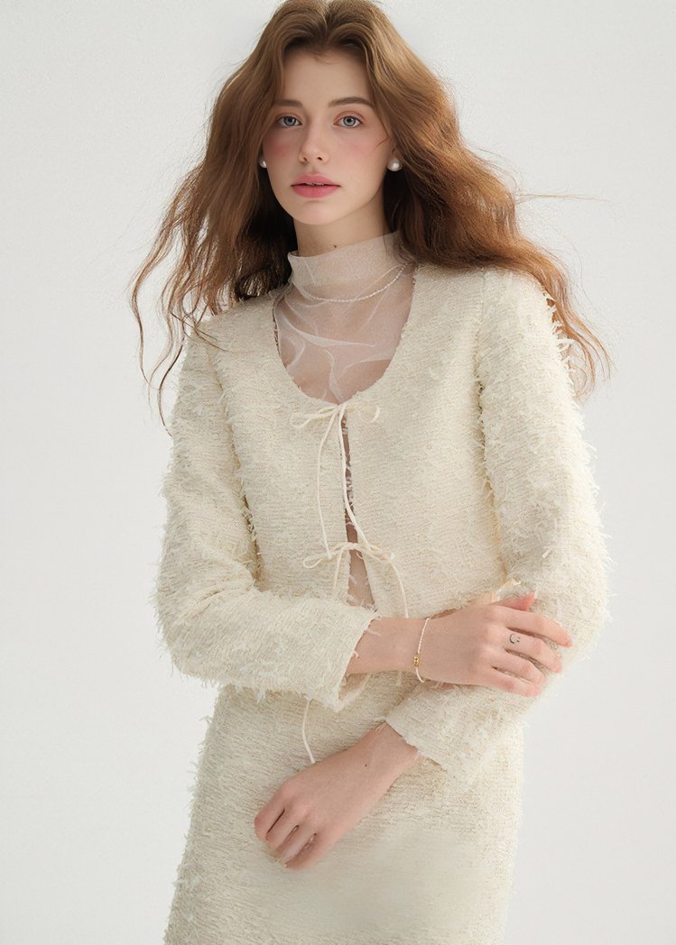 FLUFFY SHORT JACKET - ANLEM