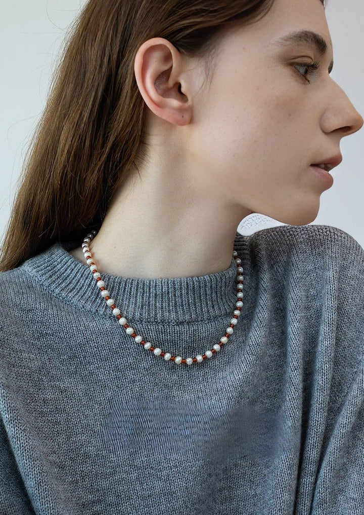 FRESHWATER PEARL CORAL NECKLACE - ANLEM