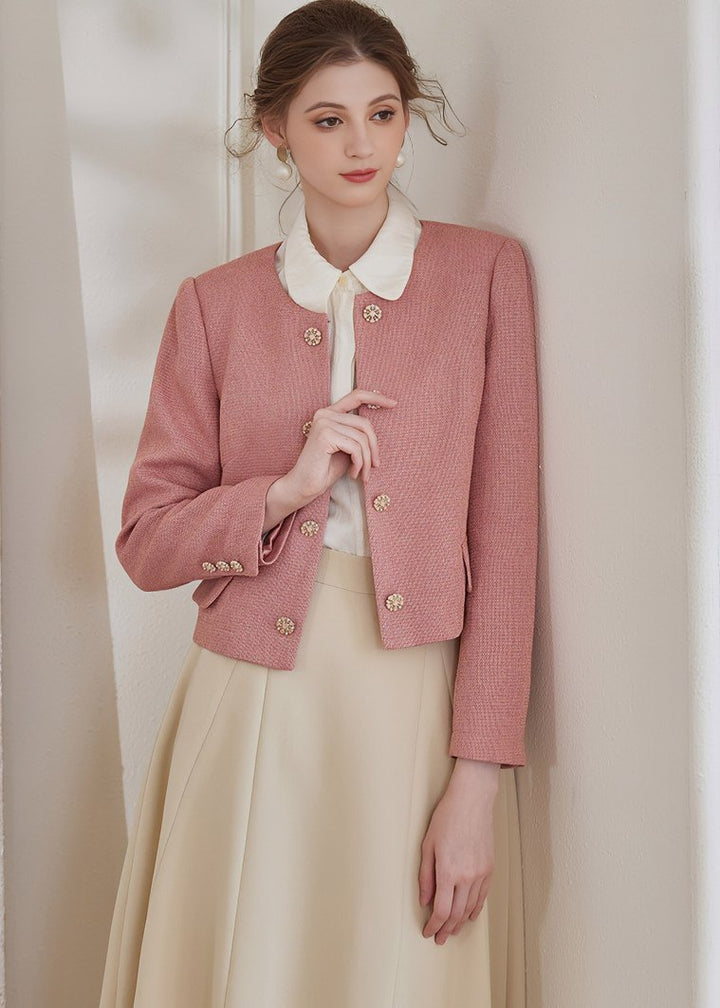 GENTLE PINK TWEED JACKET - ANLEM