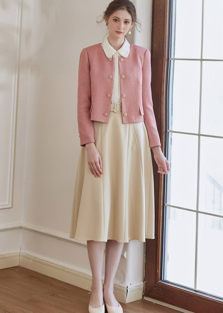 GENTLE PINK TWEED JACKET - ANLEM