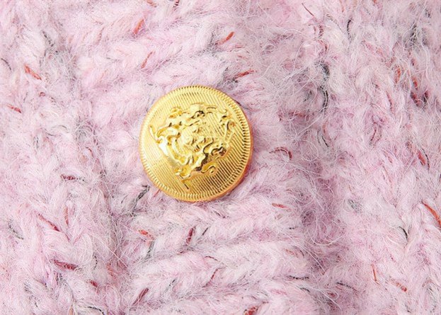 GOLD BUTTON KNIT CARDIGAN - ANLEM