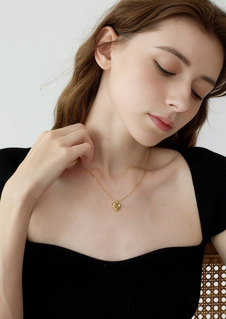 HEART SHORT AND LONG NECKLACE - ANLEM