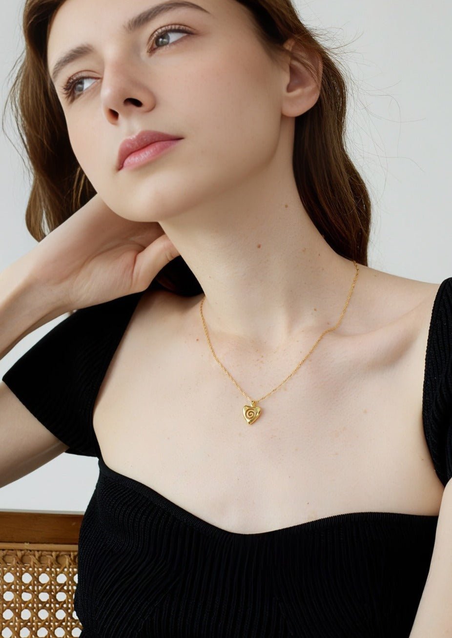 HEART SHORT AND LONG NECKLACE - ANLEM