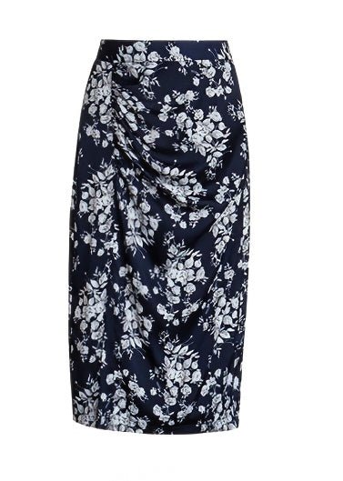 HIGH WAIST FLORAL SLIT SKIRT - ANLEM