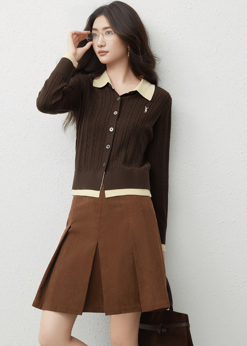 HIGH WAIST PLEATED MINI SKIRT - ANLEM