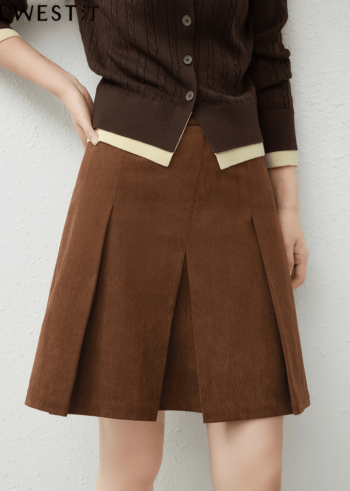 HIGH WAIST PLEATED MINI SKIRT - ANLEM