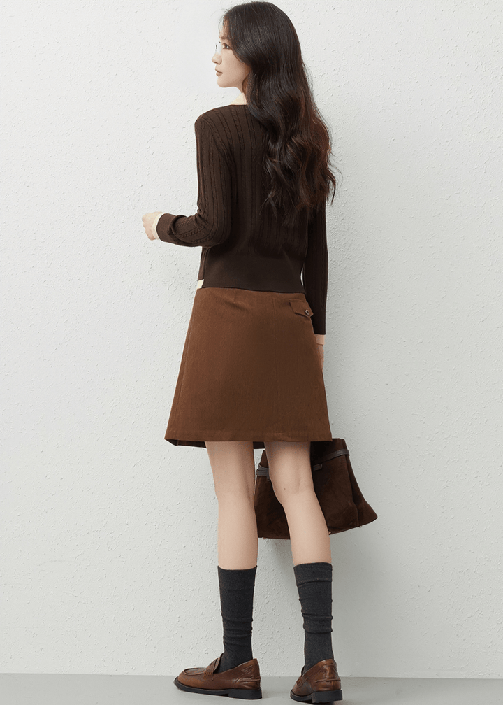 HIGH WAIST PLEATED MINI SKIRT - ANLEM