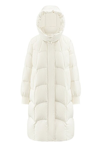 HOODED LONG DOWN JACKET - ANLEM