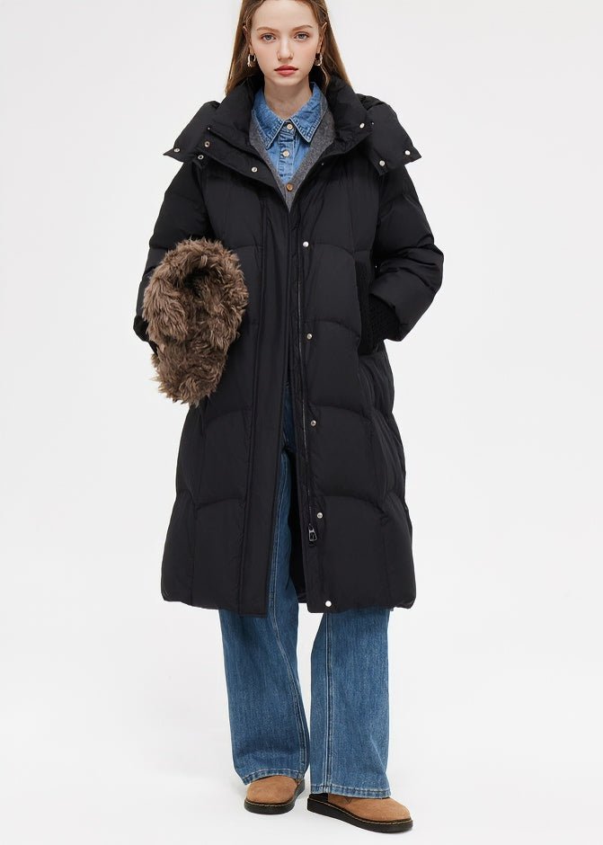 HOODED LONG DOWN JACKET - ANLEM