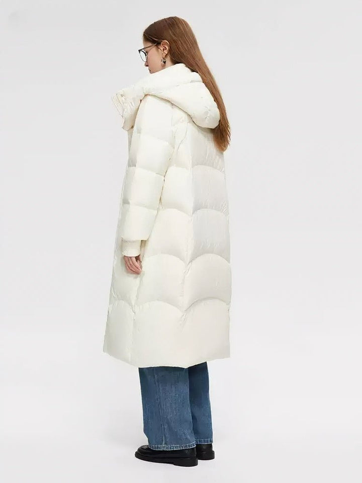 HOODED LONG DOWN JACKET - ANLEM