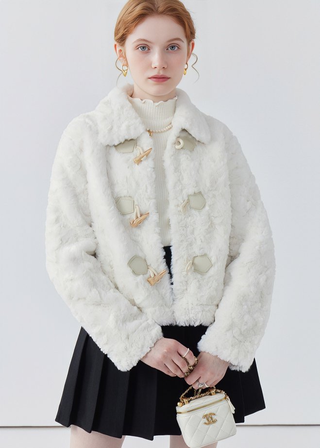 HORN BUTTONS FUR JACKET - ANLEM