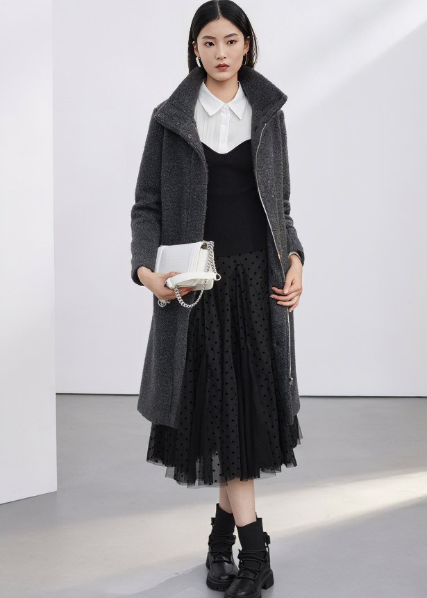 IMITATION LAMBSWOOL COAT - ANLEM