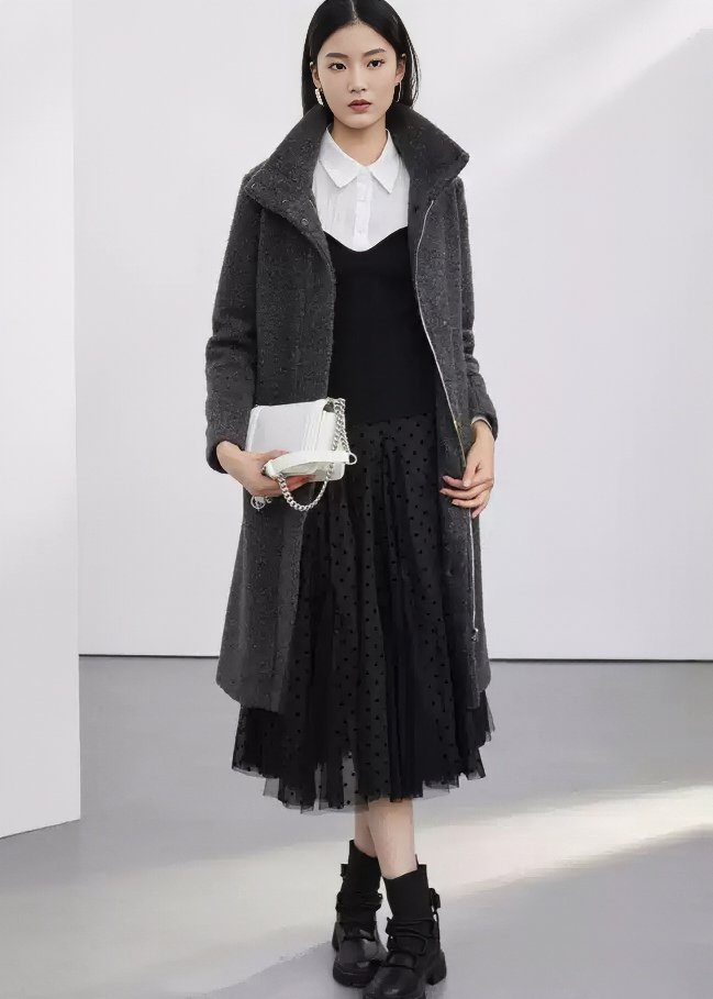 IMITATION LAMBSWOOL COAT - ANLEM