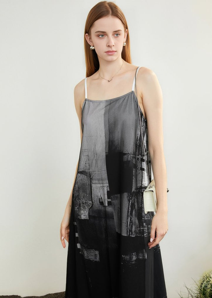 INK MESH SLIP DRESS - ANLEM