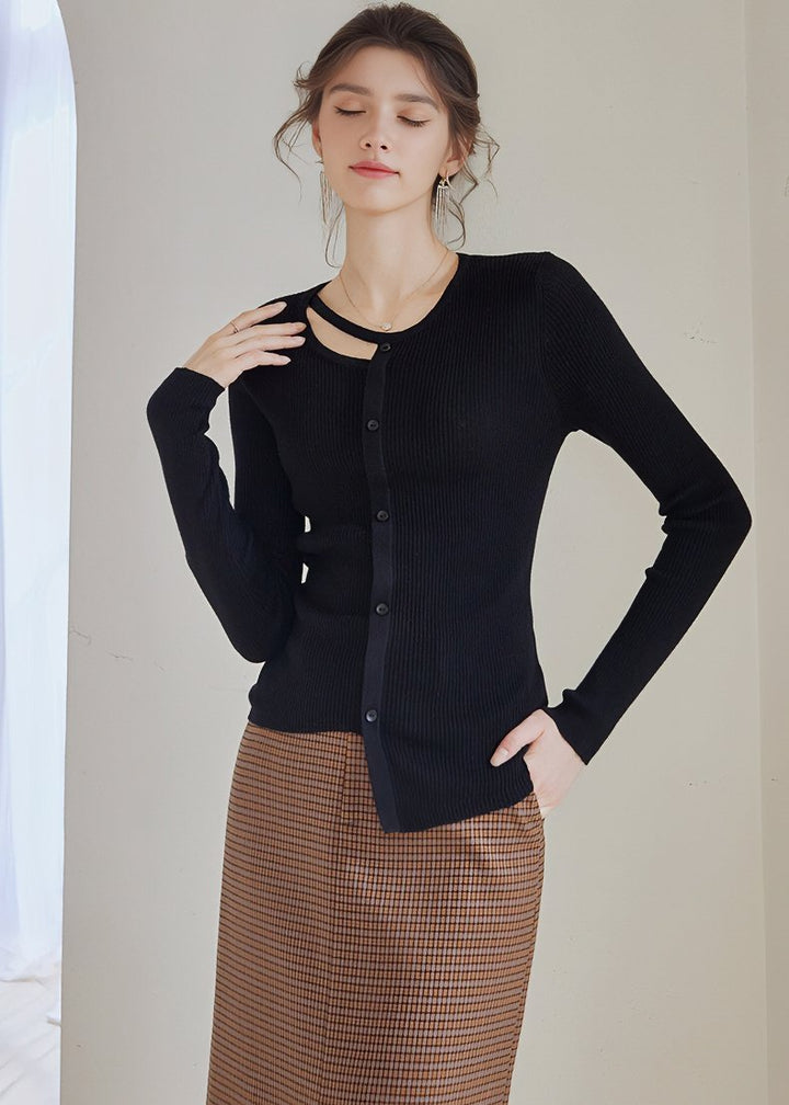 IRREGULAR SLIM KNIT CARDIGAN - ANLEM