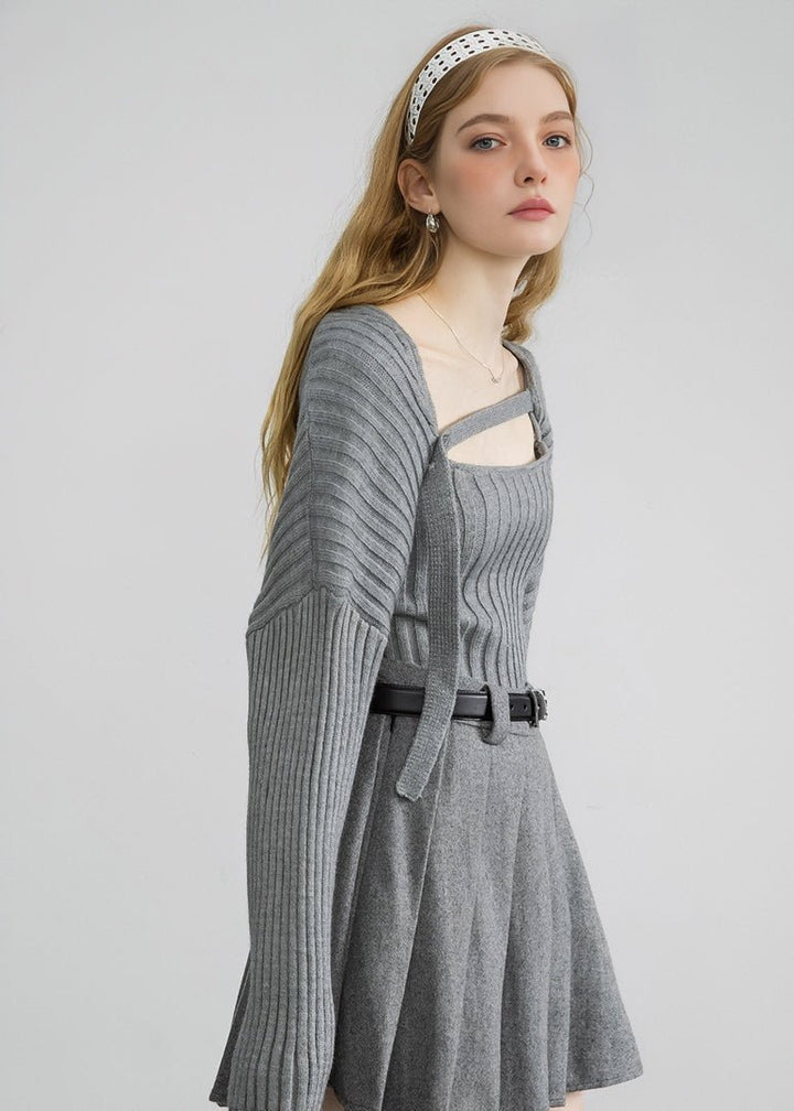 KNIT CARDIGAN AND CAMISOLE SET - ANLEM